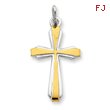 Sterling Silver 18K Gold Plated Cross Pendant