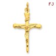 Sterling Silver 18K Gold Plated Crucifix Pendant