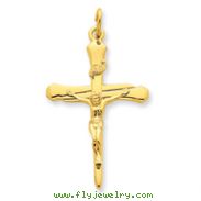 Sterling Silver 18K Gold Plated Crucifix Pendant