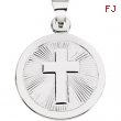 Sterling Silver 19.00 MM Polished CROSS PENDANT