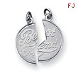 Sterling Silver 2-Piece Best Friend Disc Charm