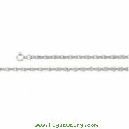 Sterling Silver 20 INCH Solid Rope Chain With Spring