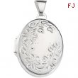 Sterling Silver 20.75X16.00 MM Oval Shaped Locket