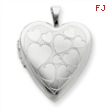 Sterling Silver 20mm with Floating Hearts Heart Locket chain