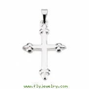 Sterling Silver 21.00X16.00 MM Polished FANCY CROSS PENDANT