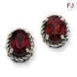 Sterling Silver 2.10Garnet Earrings