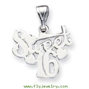 Sterling Silver " Sweet 16" Pendant