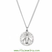 Sterling Silver 22.25 Rd Miraculous Pend Medal