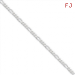 Sterling Silver 2.25mm Figaro Chain anklet