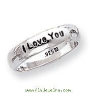 Sterling Silver "I Love You" Ring