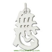 Sterling Silver "Mushin" Kanji Chinese Symbol Charm