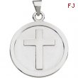 Sterling Silver 23.00 MM Polished CROSS PENDANT