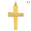 Sterling Silver 24K Gold Plated Cross Pendant