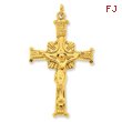 Sterling Silver 24K Gold Plated INRI Crucifix Pendant