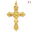 Sterling Silver 24K Gold Plated INRI Crucifix Pendant