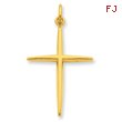 Sterling Silver 24K Gold Plated Passion Cross Pendant