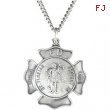 Sterling Silver 25.00 MM St.florian Medal