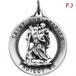 Sterling Silver 25.25 St. Christopher Pend. Medal