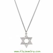 Sterling Silver 25.25x22.75 Star Of David Pendant