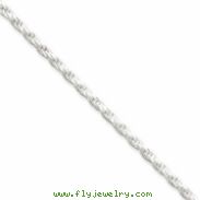 Sterling Silver 2.5mm Diamond-cut Rope Chain