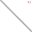 Sterling Silver 2.5mm Diamond-cut Round Franco Chain bracelet