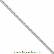 Sterling Silver 2.5mm Diamond-cut Round Franco Chain bracelet