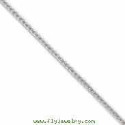 Sterling Silver 2.5mm Diamond-cut Round Franco Chain bracelet