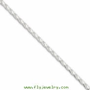 Sterling Silver 2.5mm Diamond-Cut Spiga Chain