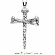 Sterling Silver 26.00X18.25 MM Polished CROSS