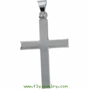 Sterling Silver 26.00X19.00 MM Polished CROSS PENDANT