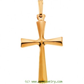 Sterling Silver 28.00X19.00 MM Polished CROSS PENDANT