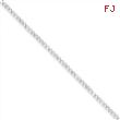 Sterling Silver 2.80mm Wide Curb Chain anklet