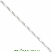 Sterling Silver 2.80mm Wide Curb Chain anklet