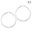Sterling Silver 2mm Diamond Cut Hoop Earrings