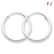 Sterling Silver 2mm Hoop Earrings