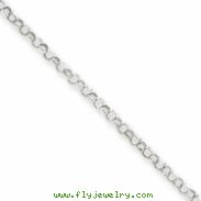 Sterling Silver 2mm Rolo Chain Anklet