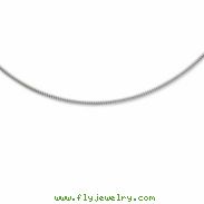 Sterling Silver 2mm Round Cubetto Necklace w/ 2" extender chain