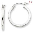 Sterling Silver 2mm Square Tube Hoop Earrings