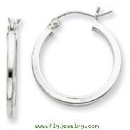 Sterling Silver 2mm Square Tube Hoop Earrings