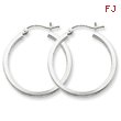 Sterling Silver 2mm Square Tube Hoop Earrings