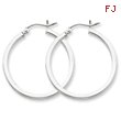 Sterling Silver 2mm Square Tube Hoop Earrings