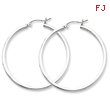 Sterling Silver 2mm Square Tube Hoop Earrings