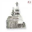 Sterling Silver 3-D Church Charm