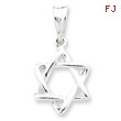 Sterling Silver 3-D Star of David Pendant