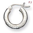 Sterling Silver 3.00mm Diamond-Cut Hoop Earrings