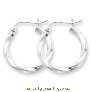 Sterling Silver 3.00mm Twisted Hoop Earrings