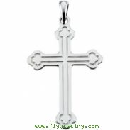 Sterling Silver 32.00X22.00 MM Polished CROSS PENDANT