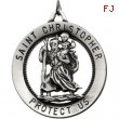 Sterling Silver 32.50 Rd St. Christopher Pend Medal