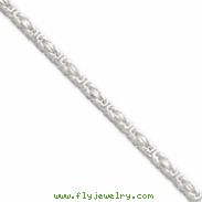 Sterling Silver 3.25mm Byzantine Chain