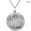 Sterling Silver 33.00 MM St. Christopher Medal